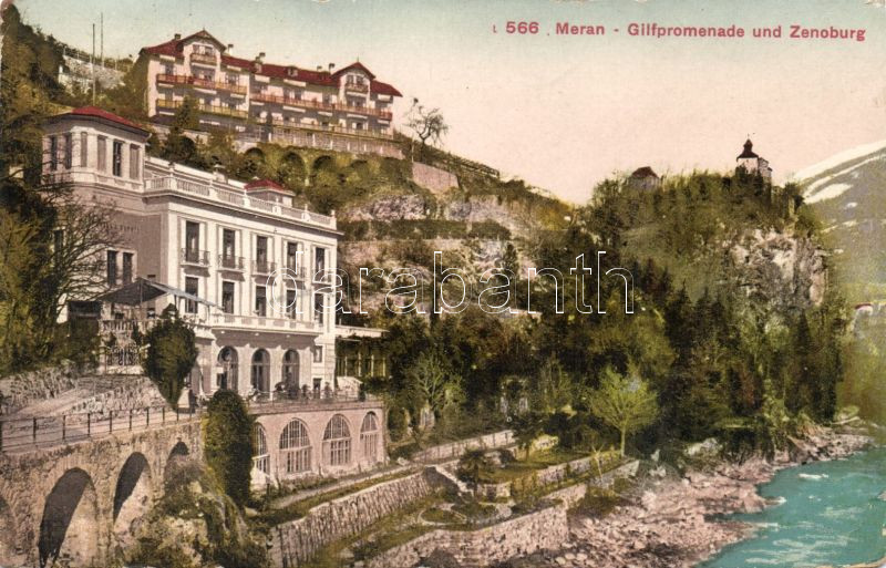 Merano, Meran; Gilfpromenade, Zenoburg  / castle