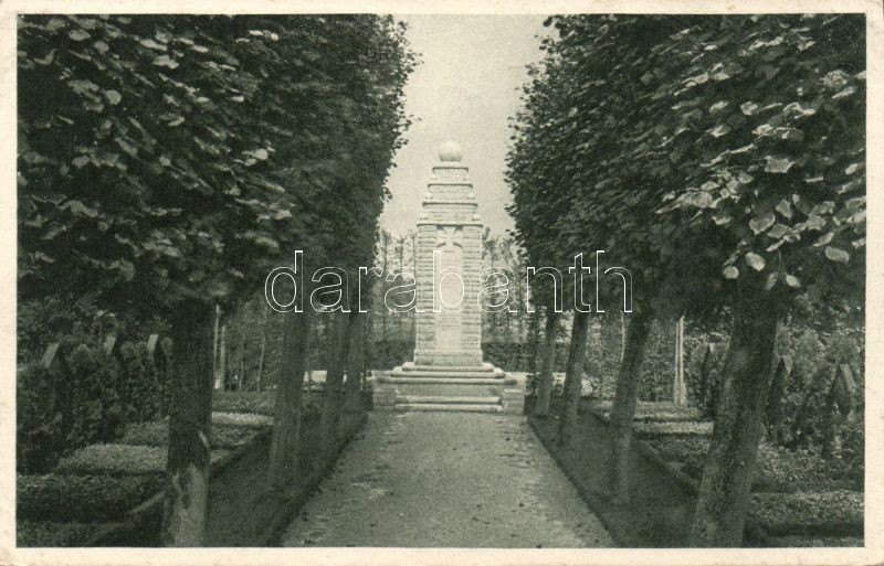 German military cemetery with monument