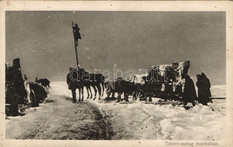 WWI Hungarian military, Telegraph unit on duty, Távíró osztag munkában, Érdekes Újság