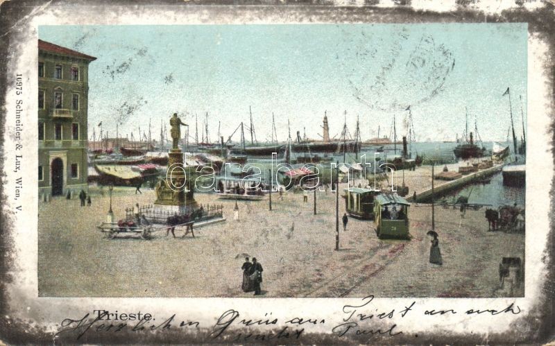 Trieste, quay, trams