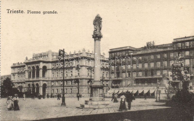 Trieszt, Piazza Grande / tér, Trieste Piazza Grande / square