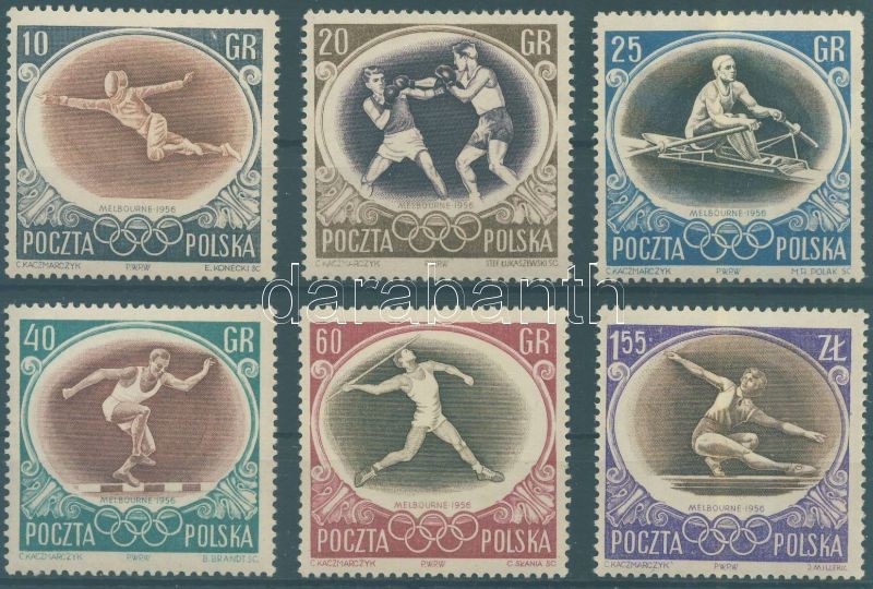Olympics (1,55 Zl.shifted middle part), Olimpia (1,55 Zl. eltolódott középrész)