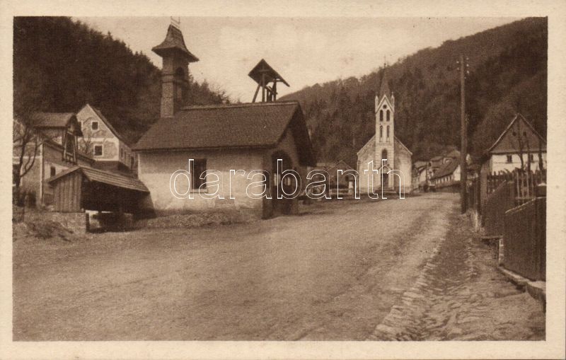 Telnice, Tellnitz; street, church