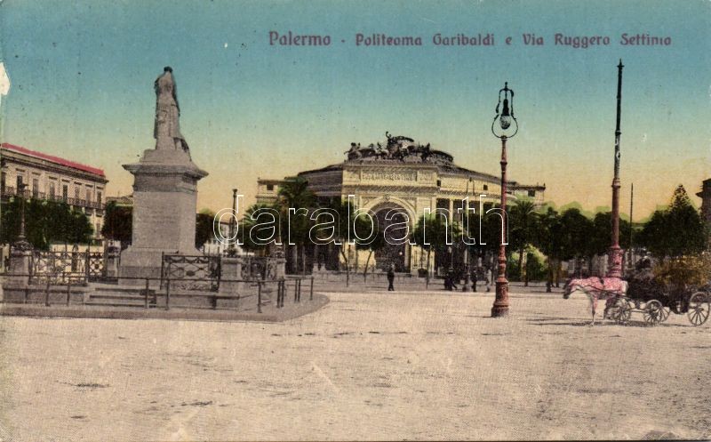 Palermo, Politeama Garibaldi, Via Ruggero Settimo / theatre, street