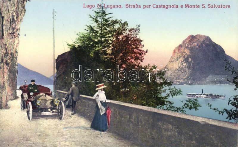 Lago di Lugano, Strada per Castagnole, Monte S. Salvatore / lake, road, mountain, automobile