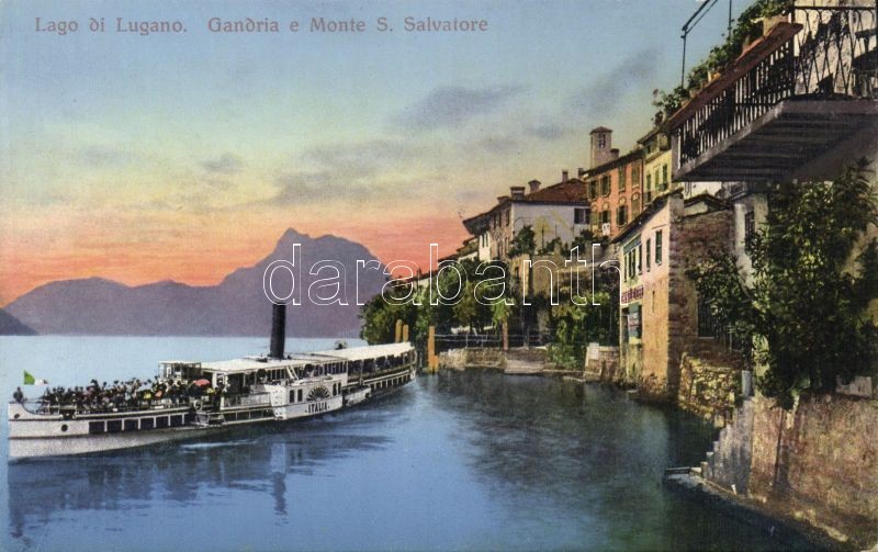 Lago di Lugano, Gandria, Monte S. Salvatore / lake, mountain, SS Italia