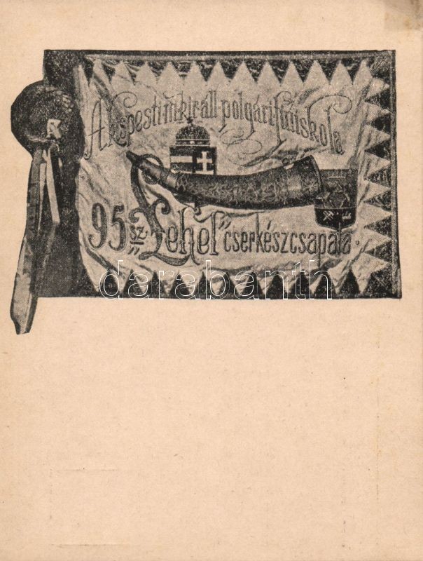 Flag; Lehel scouting group no.95, Légy résen, cserkész zászló, 95. sz. 'Lehel' cserkészcsapat kiadása