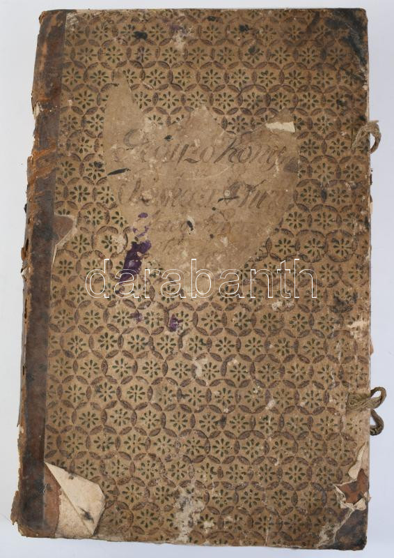 1830-1872 Az orosházi kántor céh céhkönyve több száz beírt oldalon, a céh tagok, végzések, stb kissé sérült félbőr kötésben Nagyon érdekes kor és helytörténeti dokumentum