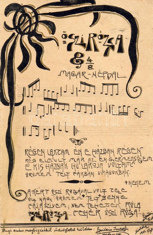 Őszi Rózsa, magyar népdal (Ga), Aster, Hungarian folk song (Ga)