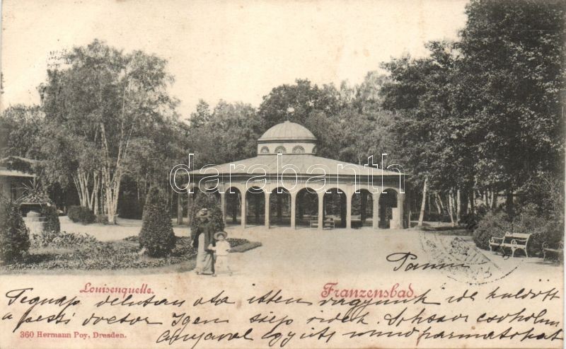 Frantiskovy Lázne, Franzensbad;  Louisenquelle / fountain