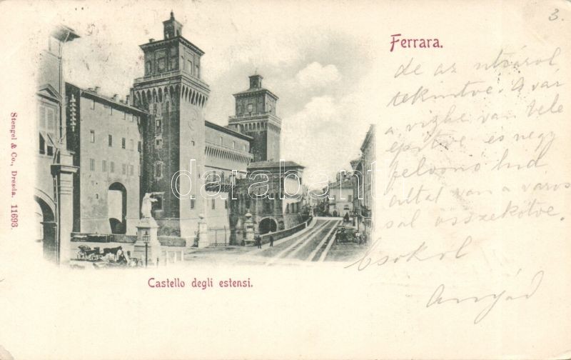 1898 Ferrara, Castello degli estensi / Castle Estense