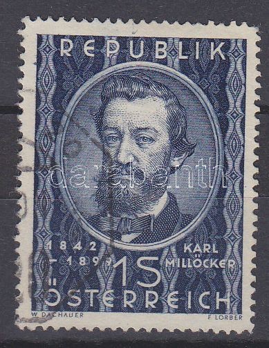 Millöcker bélyeg, Millöcker stamp, Millöcker Stamp