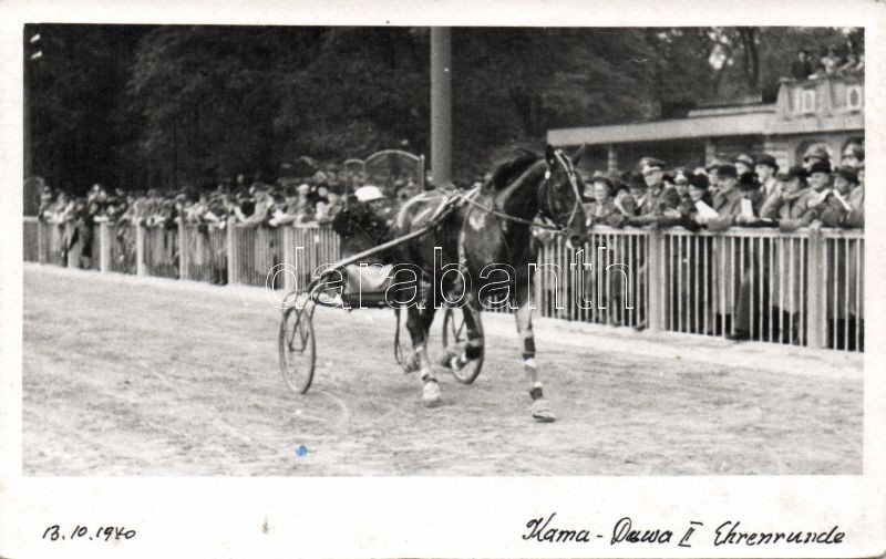 1940 Fogathajtó verseny, photo, 1940 Horse carriage driving race, photo