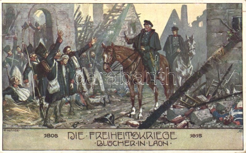 Laoni csata, Gebhard Leberecht von Blücher  s: E. Kutzer, Battle of Laon, Gebhard Leberecht von Blücher s: E. Kutzer