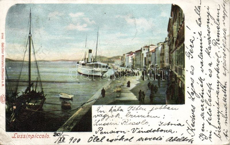 Mali Losinj, Lussinpiccolo; port, steamship
