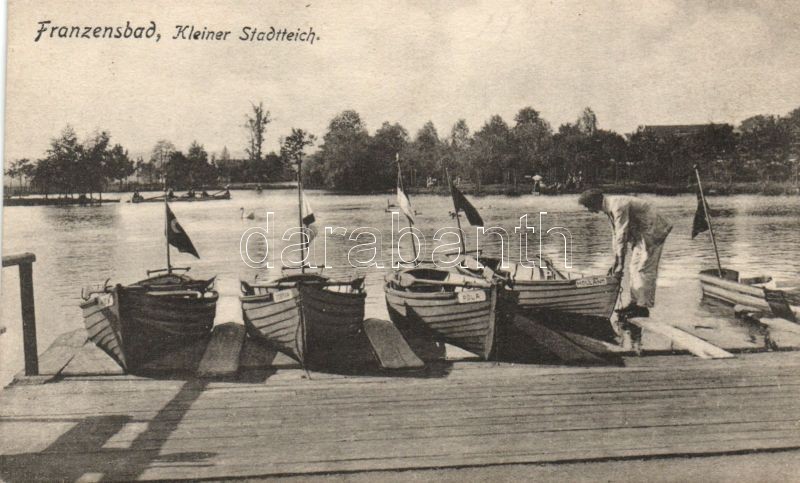 Frantiskovy Lazne, Franzensbad; Kleiner Stadtteich / boats