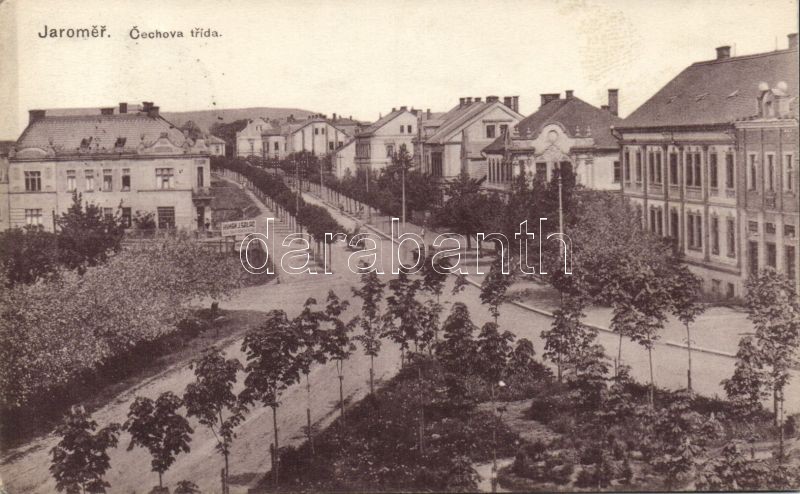Jaromer, Cechova utca, Hynek J. Salac boltja, Jaromer, Cechova street, Hynek J. Salac's shop