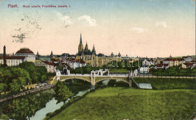 Plzen, Pilsen, Franz Joseph bridge