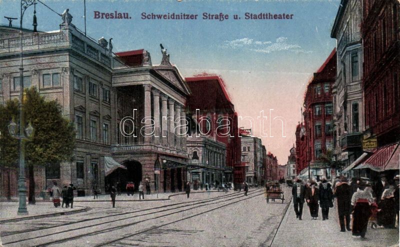 Wroclaw, Schweidnitzer utca, Városi Színház, Wroclaw, Schweidnitzer street, City Theatre