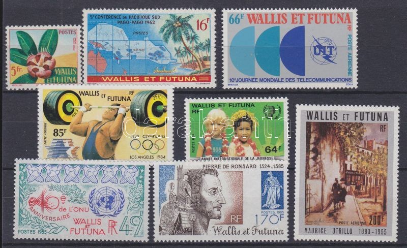1958/1985 8 diff. stamps, 1958/1985 8 klf bélyeg, 1958/1985 8 verschiedene Marken