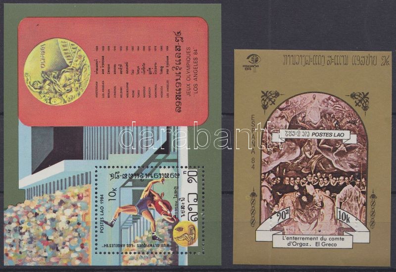 Los Angeles olympics block + International Stamp Exhibition, Olimpia Los Angeles blokk + Nemzetközi bélyegkiállítás blokk