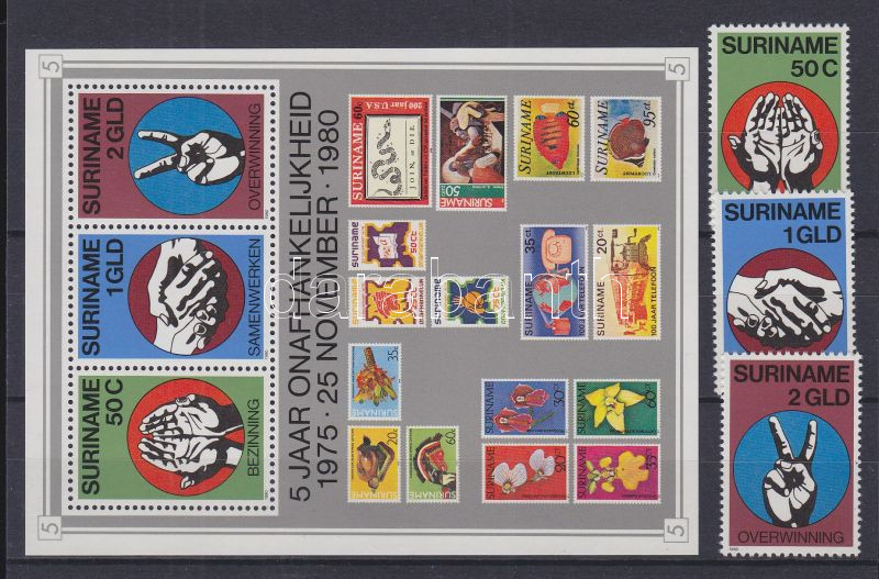 Függetlenség blokkból kitépett bélyegek, Stamps from Independence blocks