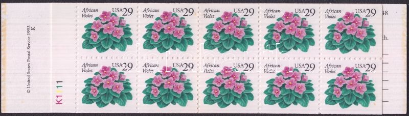 Virág bélyegfüzet Mi MH-167 (Mi 2404), Flower stamp-booklet Mi MH-167 (Mi 2404), Freimarke Blumen Markenheftchen