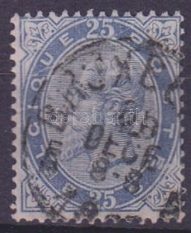 II. Lipót király bélyeg, King Leopold II stamp, König Leopold II. Marke