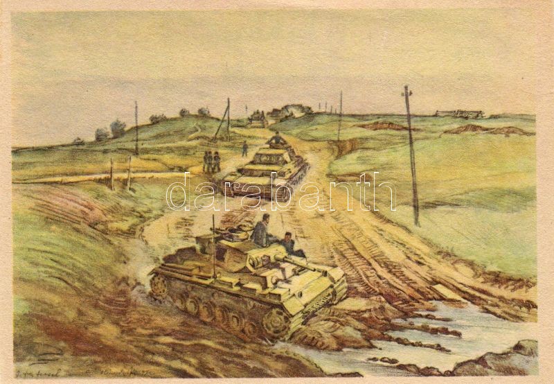 'Anrollende panzer' / panzer tank s: Hensel, tank