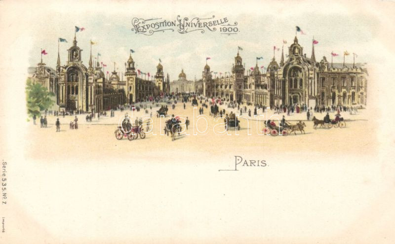 1900 Paris, Exposition Universelle, Serie 535. No. 7. litho