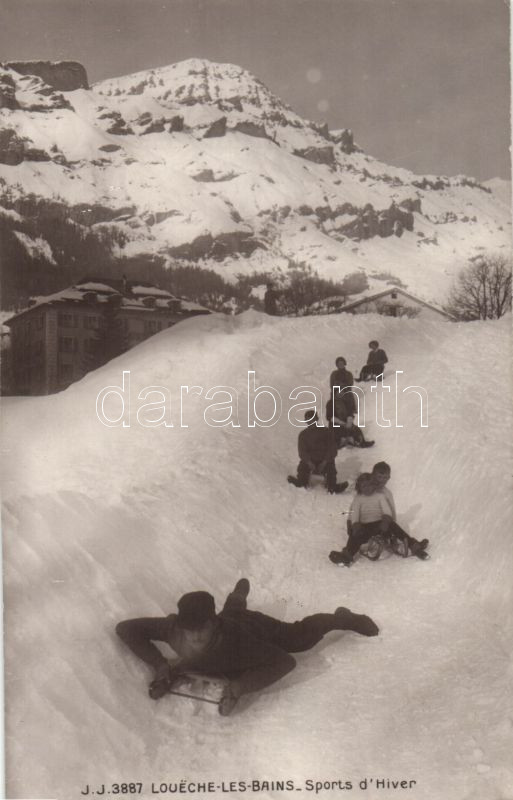 Leukerbad, Loéche-les-Bains; Winter sports, sledging