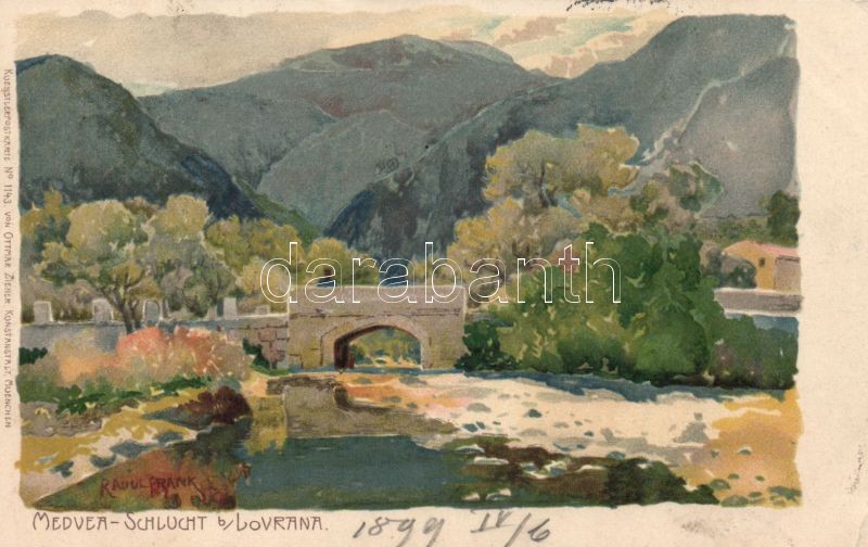 1899 Medveja, híd s: Raoul Frank, 1899 Medveja, bridge s: Raoul Frank