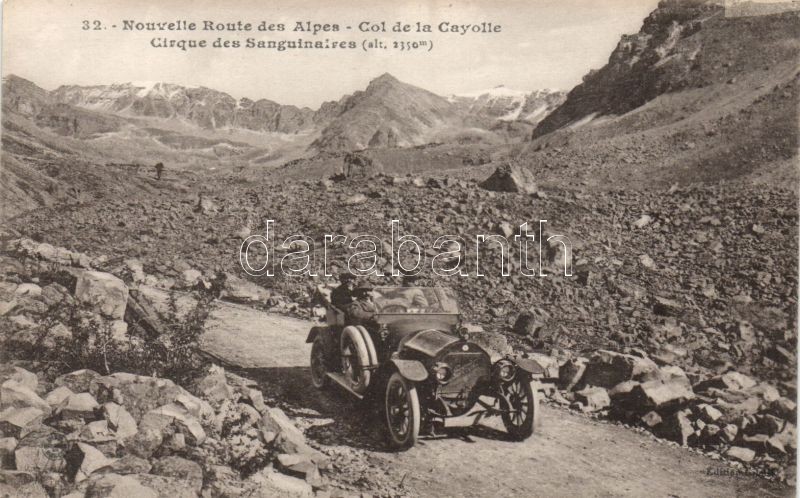 Col de la Cayolle, Sanguinaires, automobile
