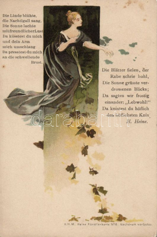 Heine poem illustration, lady s: G. Graf, Heine vers illusztráció, hölgy s: G. Graf