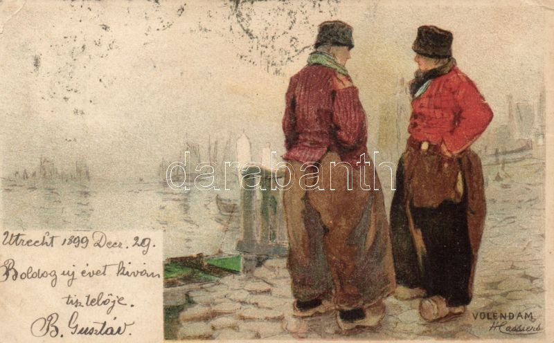 1899 Volendam, Dutch folklore, litho s: H. Cassiers