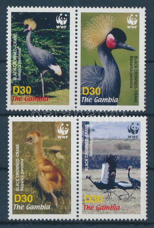 WWF Crowned cranes set in pairs, WWF Koronás daruk sor párokban, WWF Kronenkranich Satz in Paaren