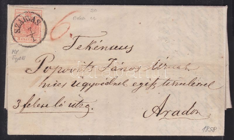 185.. 3kr MP I on cover (small part of the flap missing) 