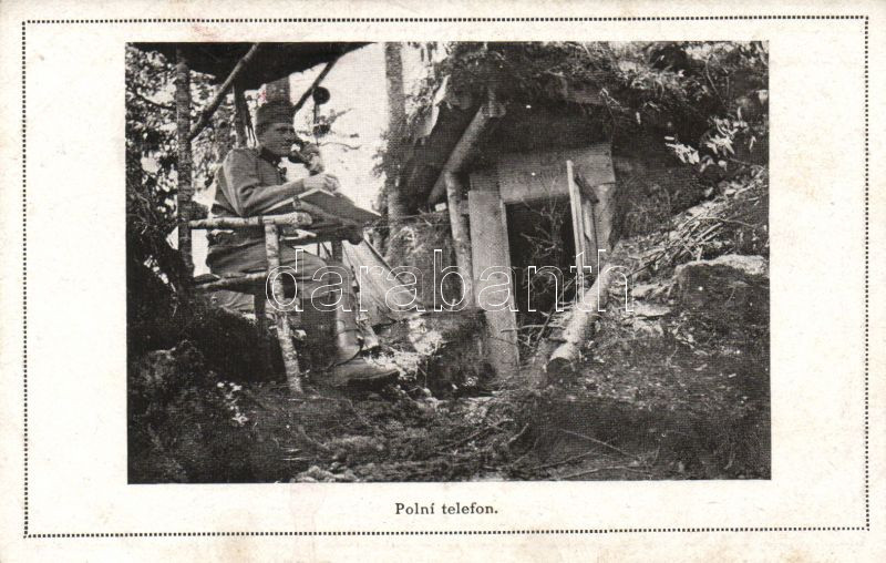 Polní telefon / WWI Czech military field phone, Első világháborús cseh hadi telefon