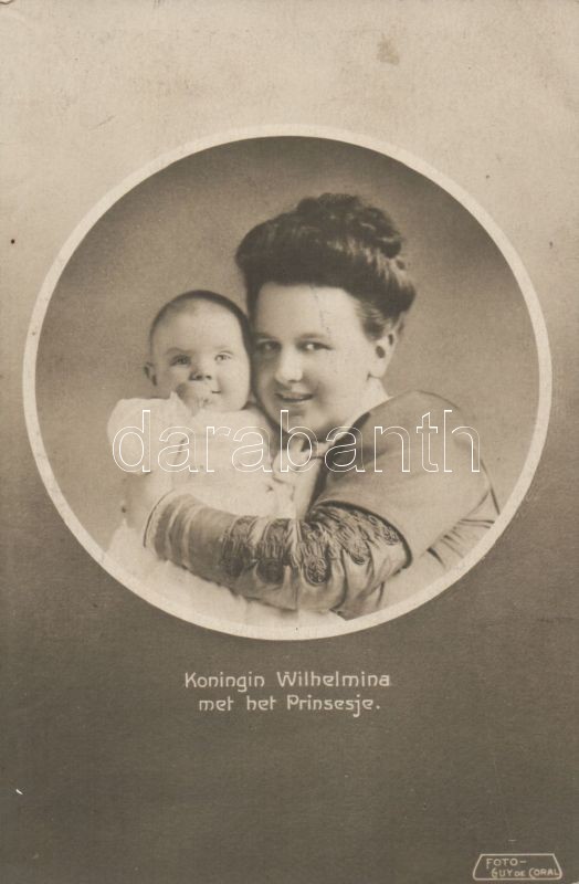 Wilhelmina of the Netherlands with Juliana of the Netherlands