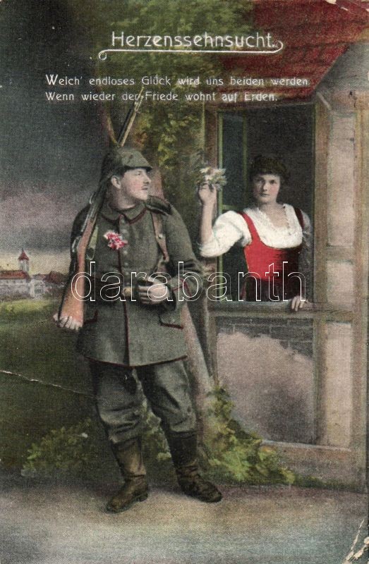 Katonaság, I. világháborús romantikus pár, Military WWI romantic couple
