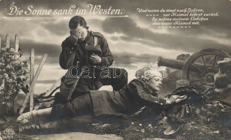 WWI military injured soldiers at the battle field, cannon, Első világháborús katonai sebesültek a csatatéren, ágyú