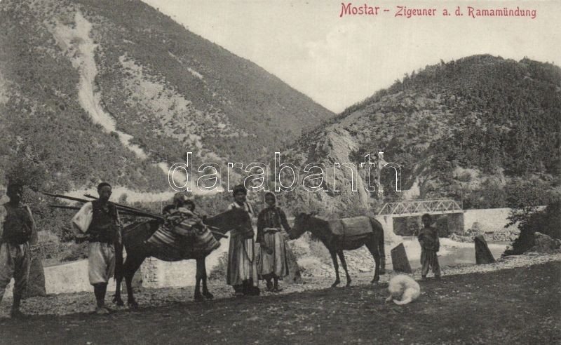 Mostar, Zigeuner a. d. Ramamündung / gypsy folklore
