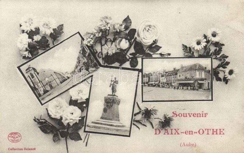 Aix-en-Othe, floral greeting card