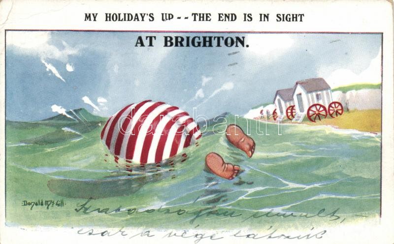 Holiday at Brighton, humour s: Donald McGill, Holiday at Brighton / nyaralás, humor s: Donald McGill