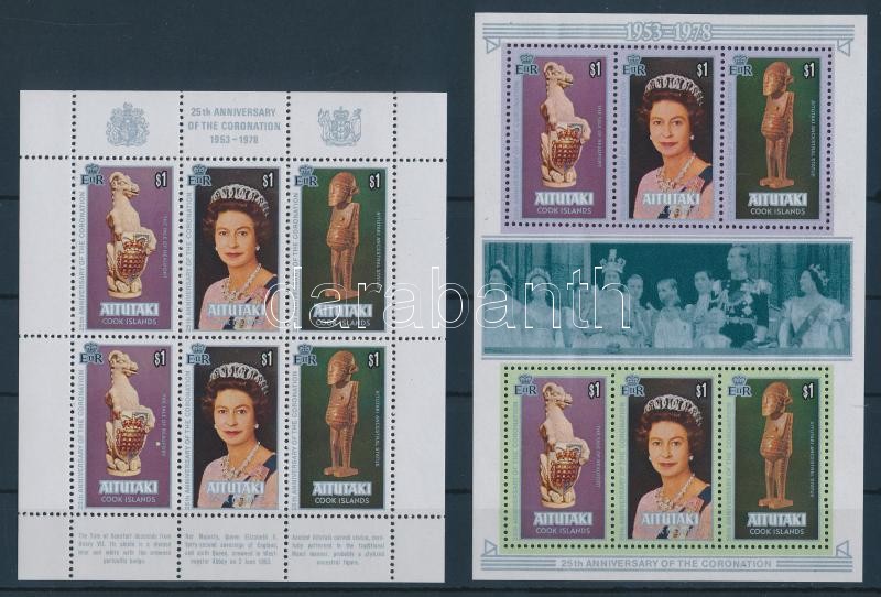 II. Queen Elizabeth's coronation anniversary mini sheet, II. Erzsébet királynő megkoronázásának évfordulója kisív