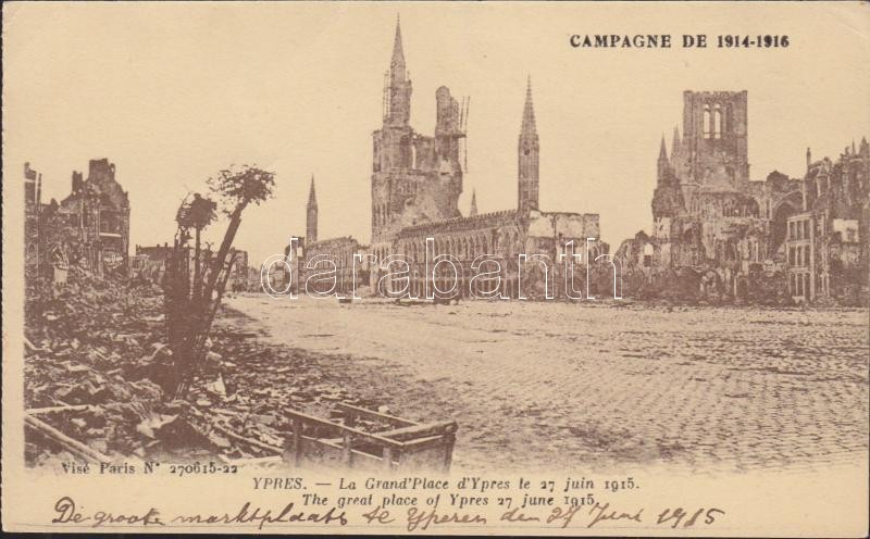 Ypres Grand Palace, war damage