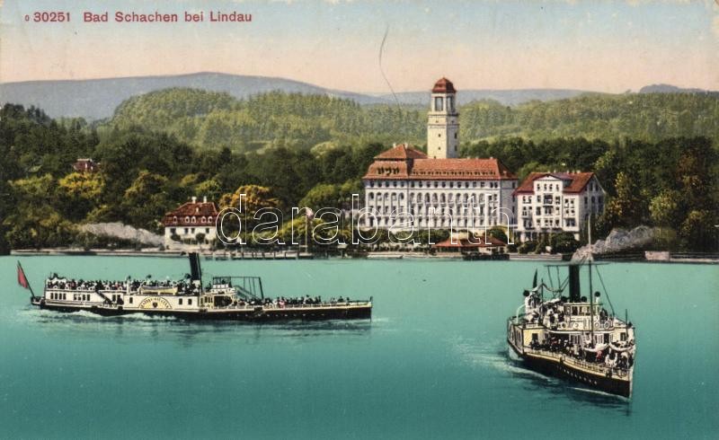 Lindau, port, steamship