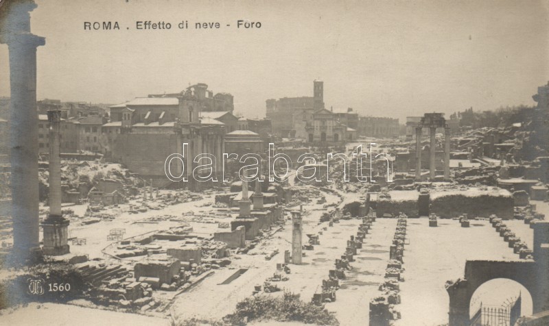 Roma snowy ruins