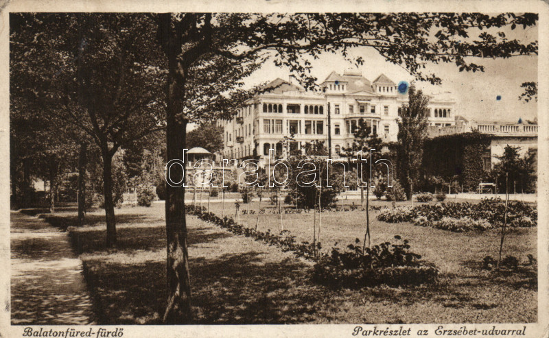 Balatonfüred-fürdő Erzsébet-udvar, park