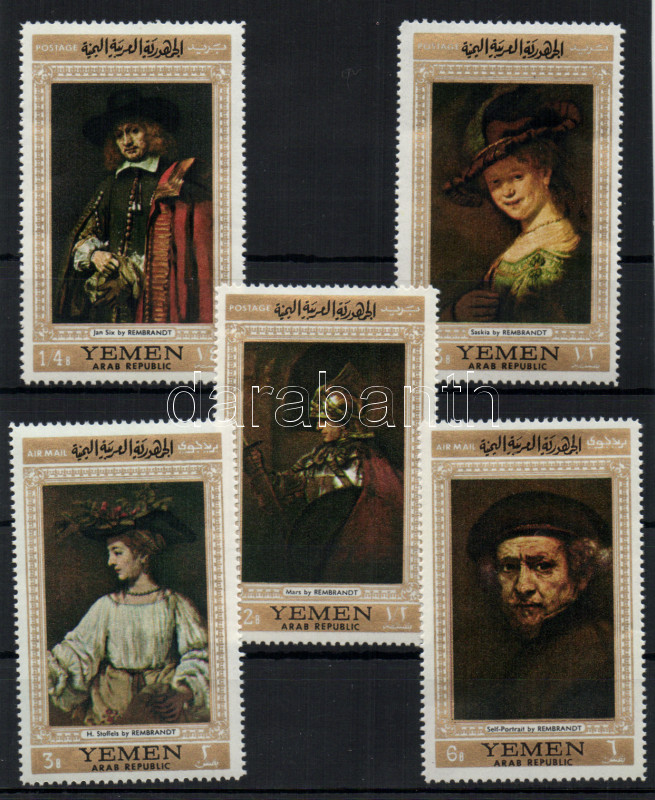 Rembrandt paintings (I) set, Rembrandt festmények (I.) sor, Rembrandt-Gemälde (I) Satz